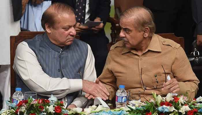 Nawaz Sharif (Left) and PM Shehbaz Sharif. The News/File