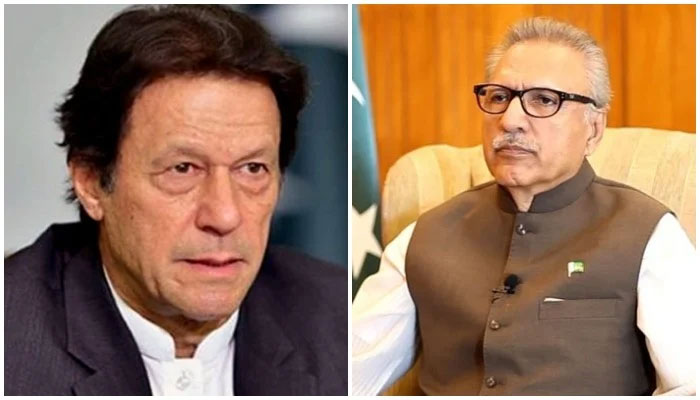 PTI chief Imran Khan (Left) and President Dr Arif Alvi. The News/File