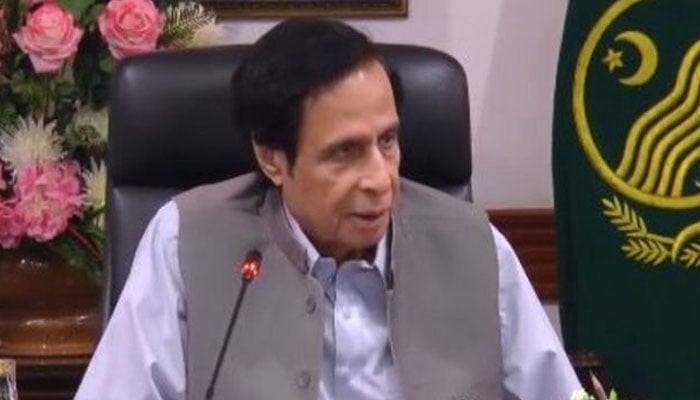 Punjab CM Pervaiz Elahi. Screengrab of a Twitter video