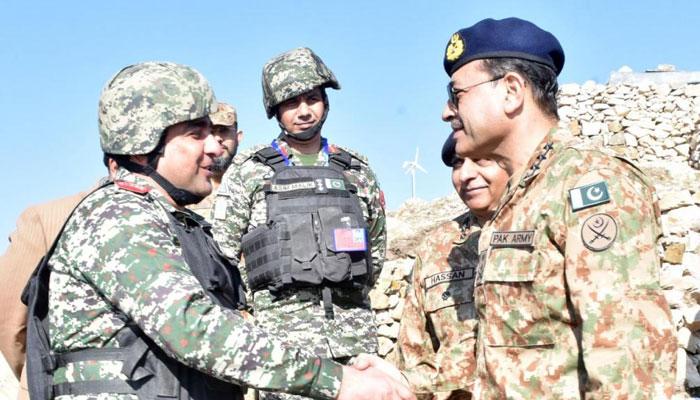 General Syed Asim Munir interacts with officers and men during visit to the Tirah Valley, Khyber District. ISPR