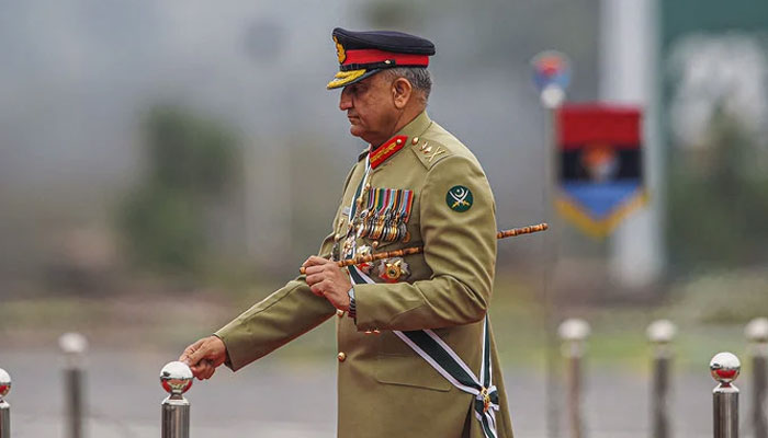 Pakistans former army chief General Qamar Javed Bajwa arrives to attend a Pakistan Day parade in Islamabad on March 23, 2019. — AFP