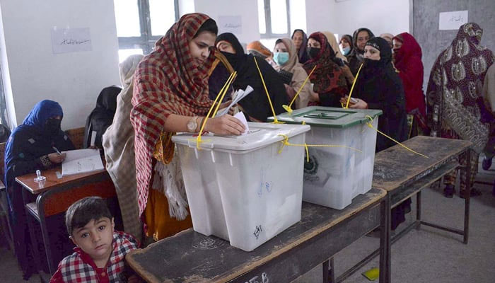 An image of women casting their votes. — APP/File