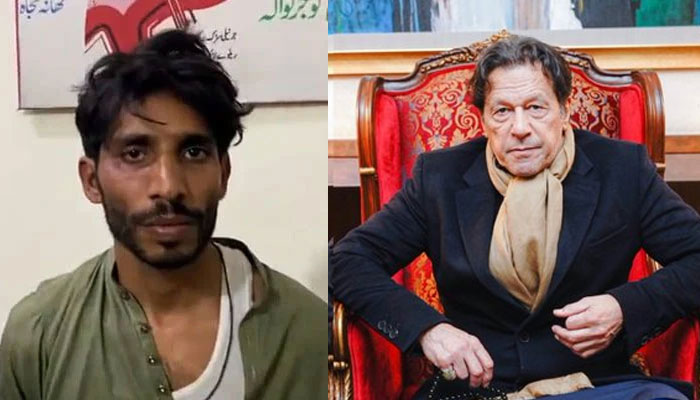 Naveed Meher (L), the alleged attacker of Imran Khan.
