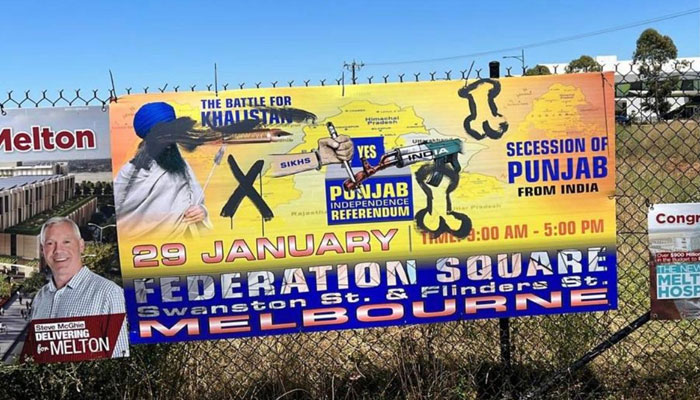 Tensions high in Australia after posters glorifying Indira Gandhi’s assassins ahead of Khalistan Referendum. The News reporter