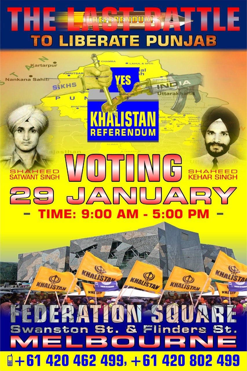 Ahead of Khalistan Referendum: Tensions in Australia over poster glorifying Indira Gandhi’s assassins