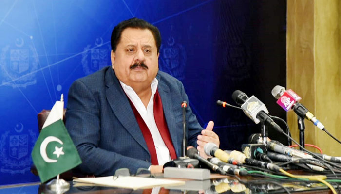 Tariq Bashir Cheema addressing a press conference at PID media centre in Islamabad  on January 13, 2023. PID
