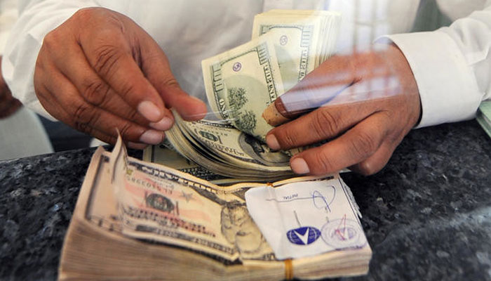 A representational image of a man counting dollar bills. — AFP/File