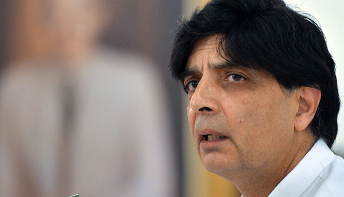 Former Interior Minister Chaudhry Nisar Ali Khan. — AFP/File