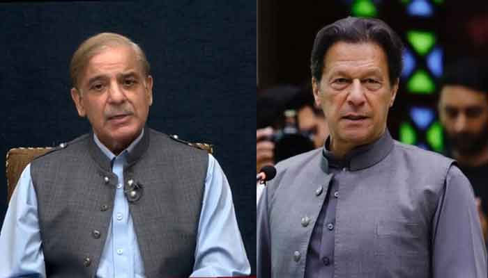PM Shehbaz Sharif (Left) and PTI chief Imran Khan. The News/File