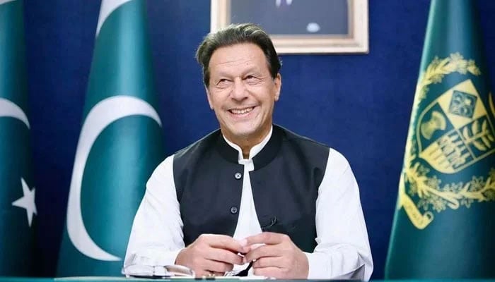 Prime Minister Imran Khan addressing the nation on Friday, April 8, 2022. — Instagram/Imran Khan