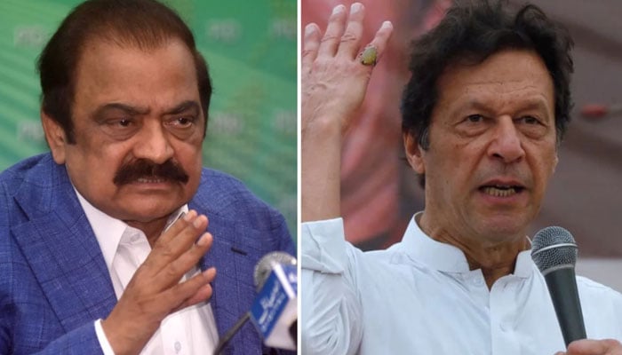 Interior Minister Rana Sanaullah says PTI Chairman Imran Khan only knows the politics of hate as he calls his opponents thiefs and continues his loose talk against them. — AFP/Reuters/File
