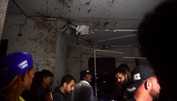 Four martyred as Karachi Police Office cleared of terrorists - Vimarsana News