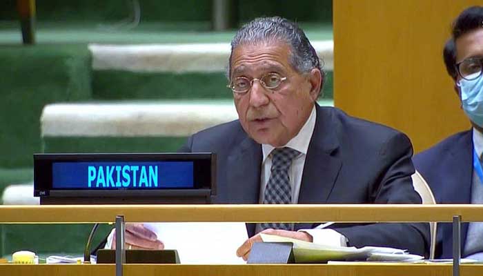 Pakistans permanent representation at the UN, Amb. Munir Akram. — APP/File