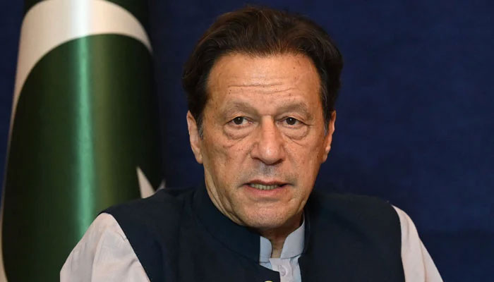 Pakistan Tehreek-e-Insaf (PTI) Imran Khan speaks during an interview with AFP at his residence in Lahore on March 15, 2023. — AFP