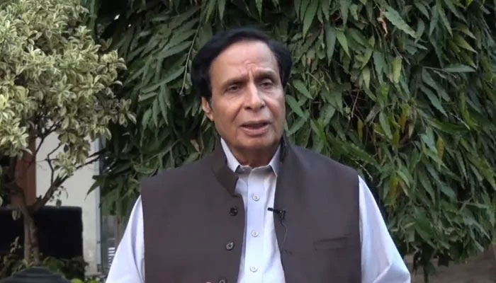 Former Punjab chief minister Chaudhry Parvez Elahi. Screengrab of a Twitter video.
