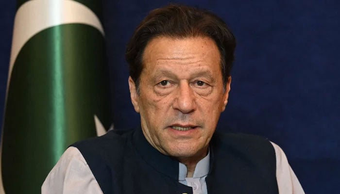 Pakistan Tehreek-e-Insaf (PTI) Imran Khan speaks during an interview with AFP at his residence in Lahore on March 15, 2023. — AFP/file
