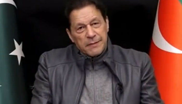 PTI Chief Imran Khan photographed on January 27, 2023. Screengrab of a Twitter video.