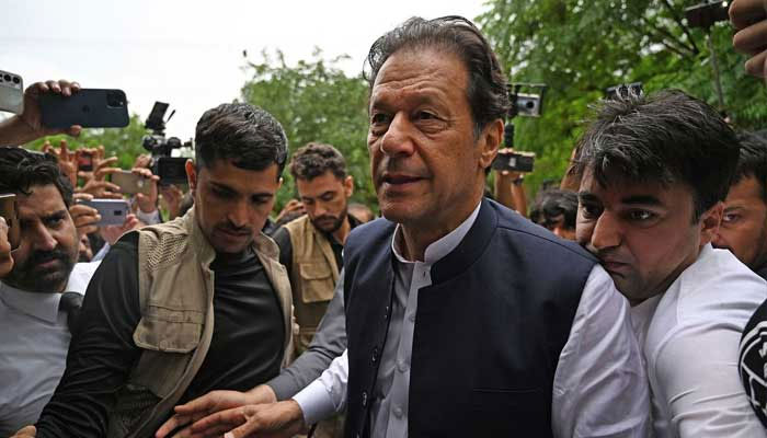 PTI Chairman Imran Khan pictured at a court in Islamabad. — AFP/File