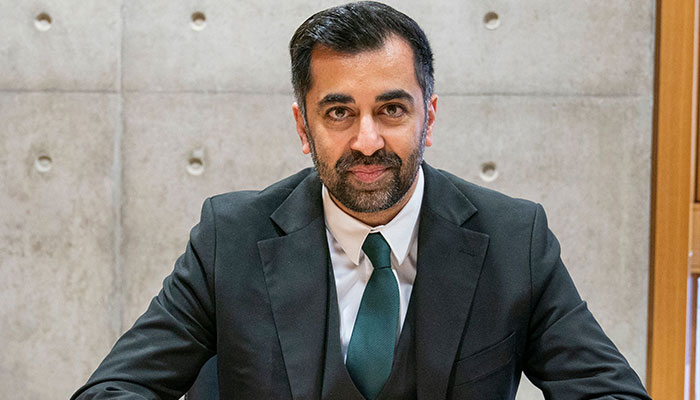 Newly elected leader of the Scottish National Party (SNP), Humza Yousaf signs the nomination form to become First Minister for Scotland at the Scottish Parliament in Edinburgh, on March 28, 2023 ahead of the MP´s vote concerning his nomination to be Scotland´s sixth First Minister. —AFP