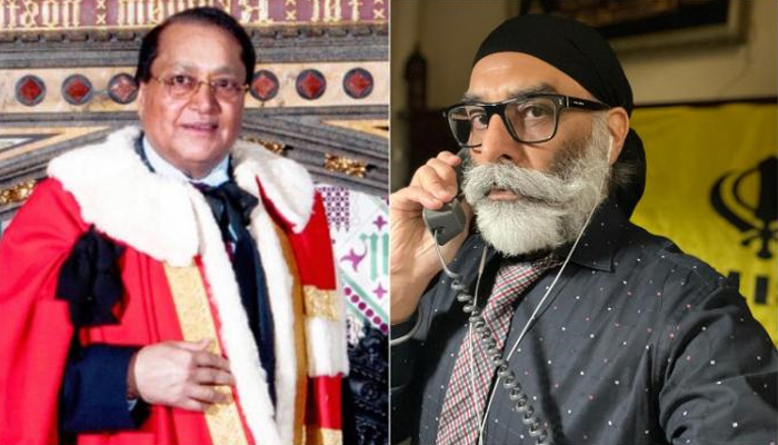 UK Conservative Party’s Lord Rami Ranger and Sikhs For Justice leader Gurpatwant Singh Pannun. — Provided by the author