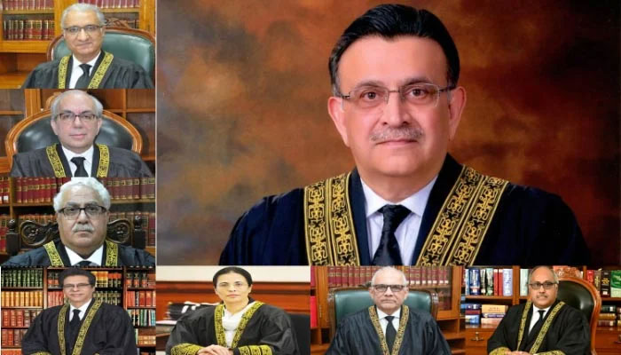 The eight-member bench formed by the CJP Umar Ata Bandial