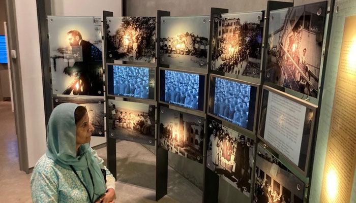 Pakistani visitor Aseela Ashraf explores the history in Yad Vashem, the world Holocaust remembrance centre, Jerusalem. Photo provided by reporter.