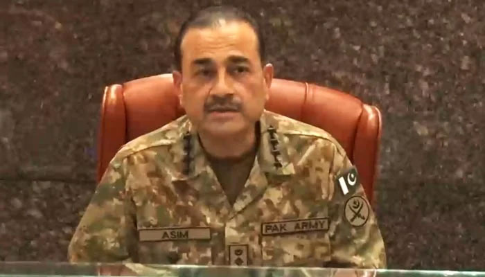 COAS General Asim Munir chairs a Special Corps Commanders Conference in Rawalpindi, on May 15, 2023, in this still taken from a video. — ISPR