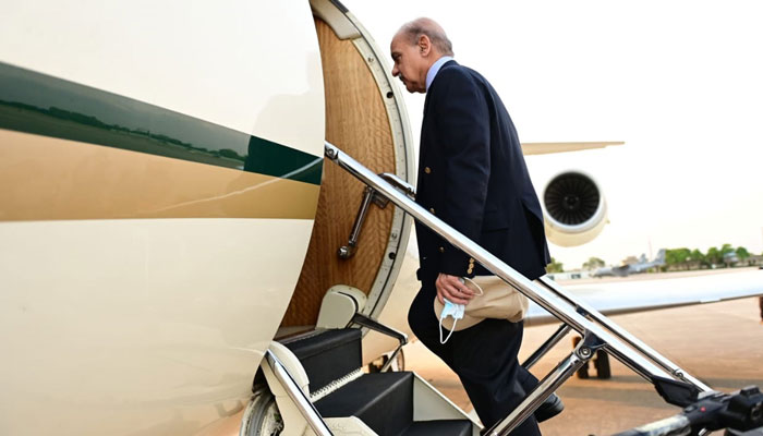 Prime Minister Shehbaz Sharif departs for Turkiye on his two-day official visit on June 2, 2023. PID