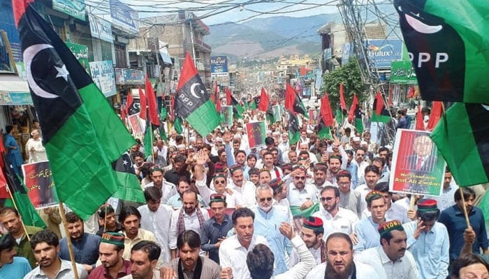 PPP workers pour onto streets in the small town and surrounding villages to celebrate. — INP/File