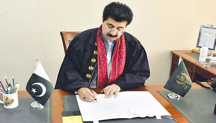 With president away, Sanjrani signs into law bill limiting disqualification to five years - Vimarsana News