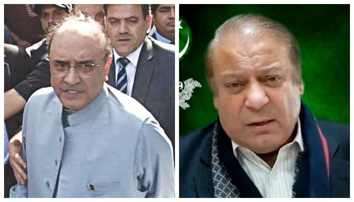 File photos of former president Asif Ali Zardari and ex-PM Nawaz Sharif.