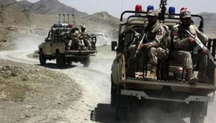 A convoy of the FC Balochistan can be seen in this file photo. — The News/Files