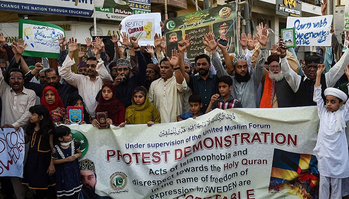 Desecration of Holy Quran in Sweden: Govt announces countrywide protests on Friday - Vimarsana News