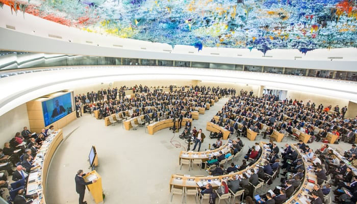 An undated session of the United Nations Human Rights Council in this file image. — UNHCR