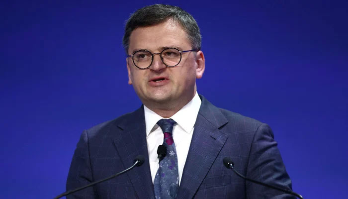 Ukraine´s Foreign Minister Dmytro Kuleba addresses the opening session on the first day of the Ukraine Recovery Conference in London on June 21, 2023. — AFP