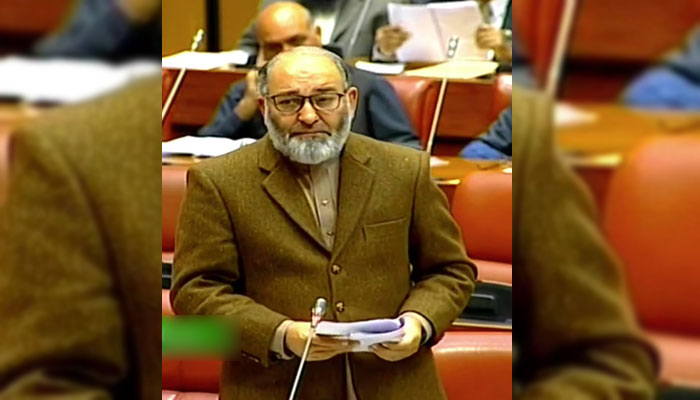 Jamaat-e-Islami Senator Mushtaq Ahmed addressing during the session of the Senate on December 29, 2021. — YouTube