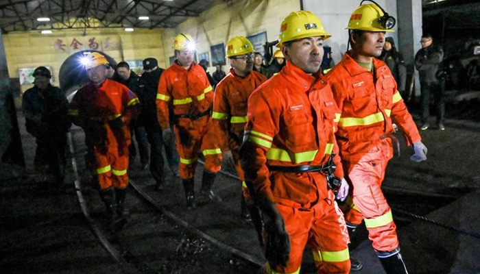 Rescuers are seen at the site of a coal mine explosion in Pingyao, in Chinas northern Shanxi. — AFP/File