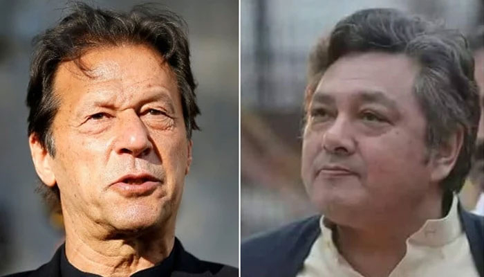 Former prime minister Imran Khan (left) and Azam Khan. — AFP/Twitter/File