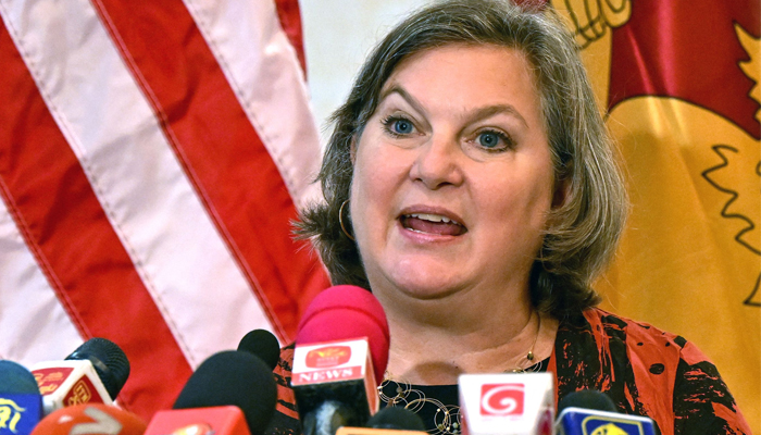 US Undersecretary for Political Affairs, Victoria Nuland addresses a press conference. — AFP/File