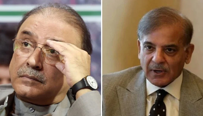 Former Pakistani president Asif Ali Zardari (L) and PML-N President Shahbaz Sharif (R) — AFP/ Twitter