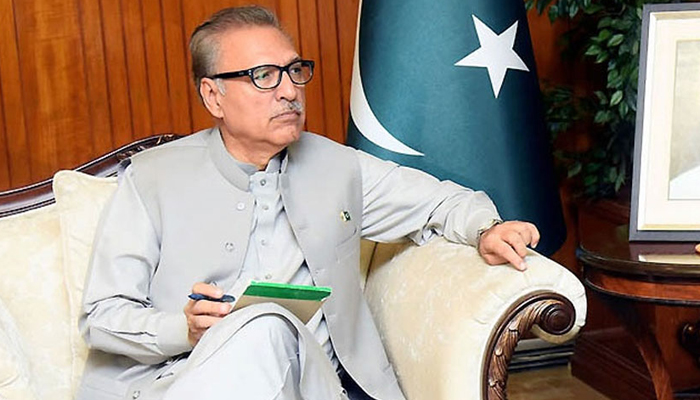 President Dr Arif Alvi while listening to an official in President House Islamabad. — Radio Pakistan/File