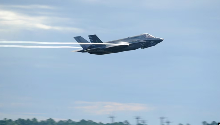 A US Air Force handout photo shows a U.S. Marine F-35 Lightning II taking off at Tyndall Air Force Base in Florida. — AFP/File
