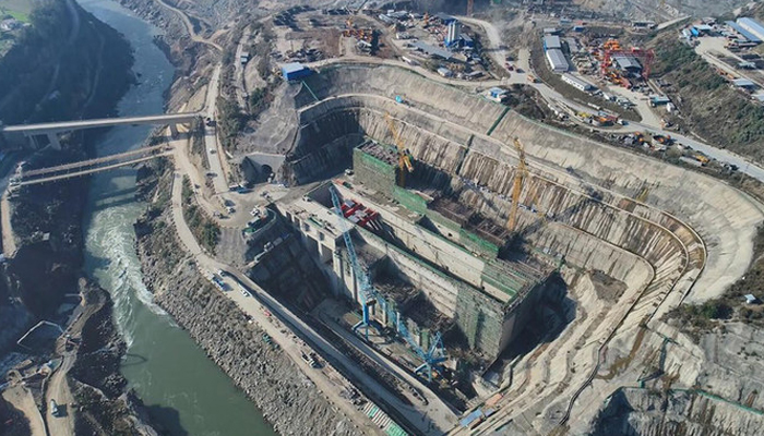 A view of hydel power project under the China-Pakistan Economic Corridor (CPEC) built on the Jehlum River. — X/@AsimSBajwa