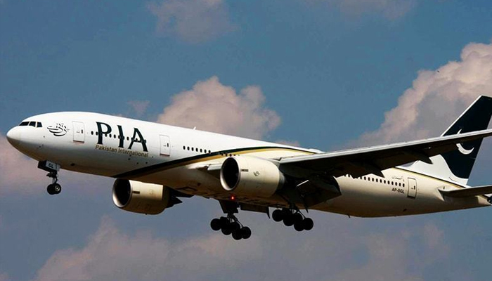 PIA aircraft can be seen in the air during take-off. — AFP/File
