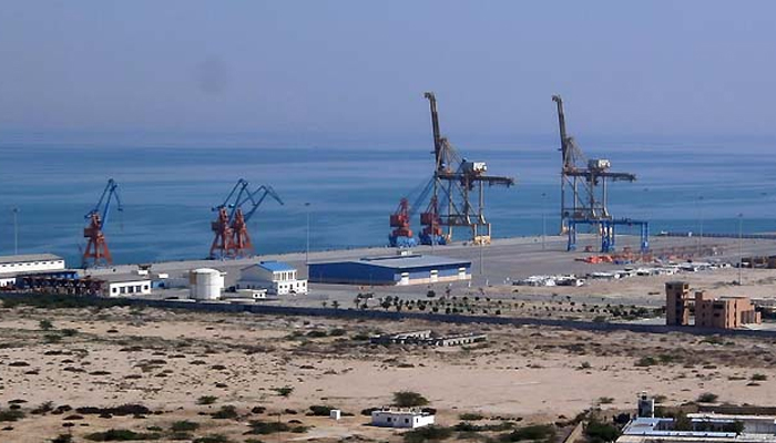 Container terminals can be seen in this picture in Gwadar port. — AFP/File