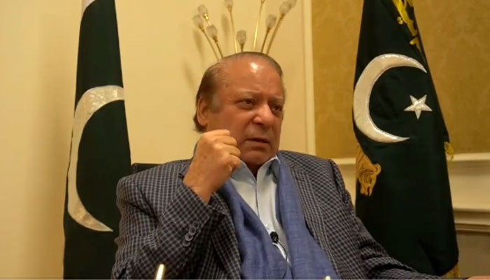 PML-N supremo Nawaz Sharif. Screengrab of a Twitter video.