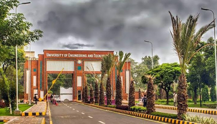 University of Engineering and Technology (UET) Lahore entrance can be seen in this picture. — UET Lahore