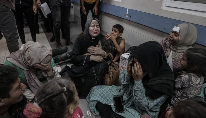 Injured Palestinians taken to Al-Shifa Hospital following Israeli airstrike on Al-Ahli Baptist Hospital in Gaza City, Gaza on October 17, 2023 Anadolu Agency