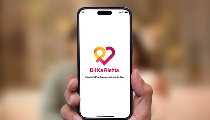 This picture released on October 4, 2023, shows the logo of the Dil Ka Rishta app on a phone screen. — Facebook/Dil Ka Rishta