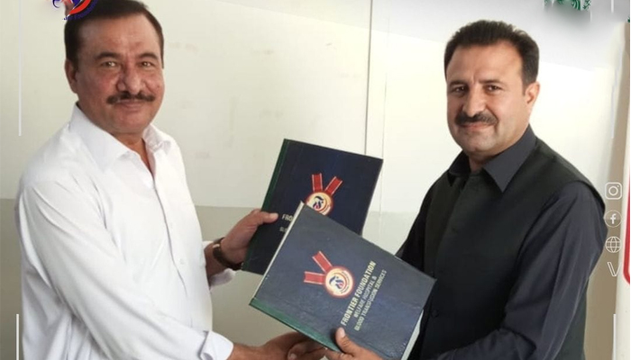 The Frontier Foundation and the Pakistan Bait-ul-Mal during an MOU signing ceremony on October 23, 2023. — Facebook/Frontier Foundation